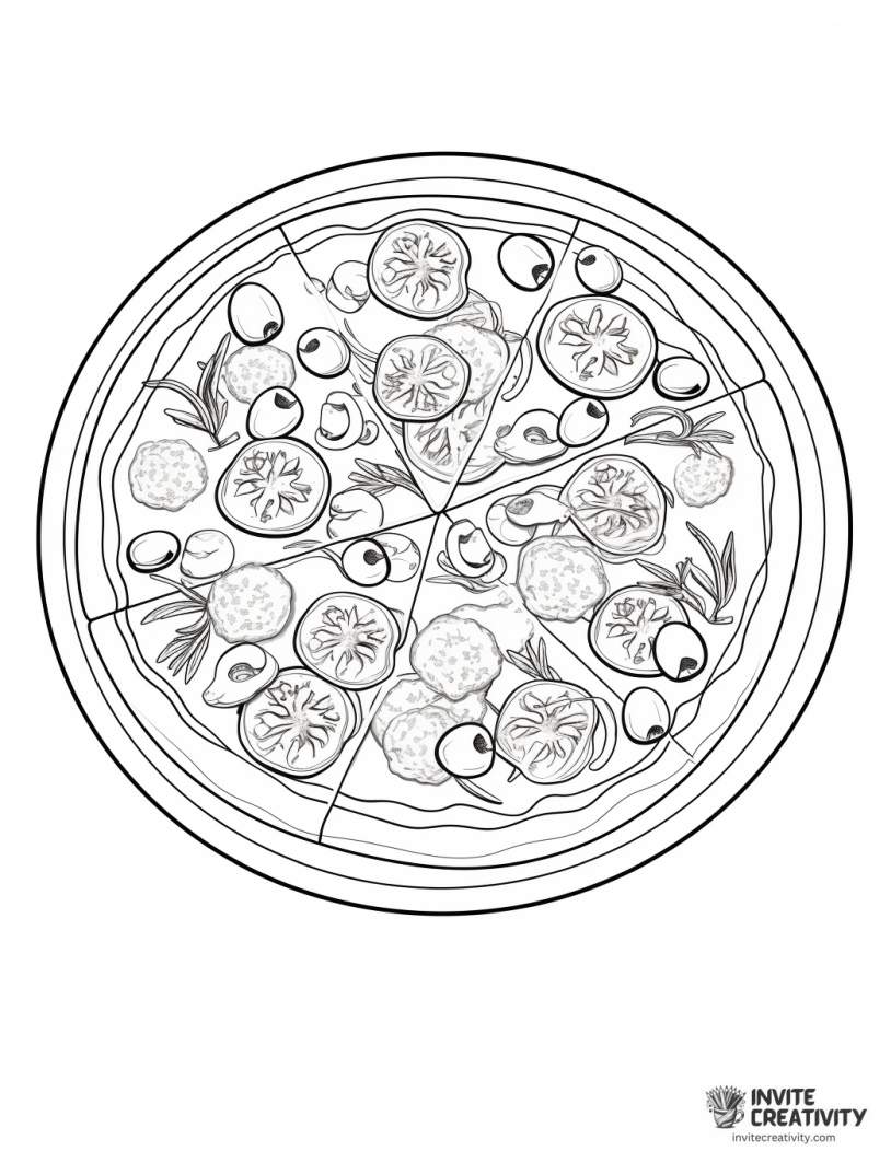 entire pizza illustration