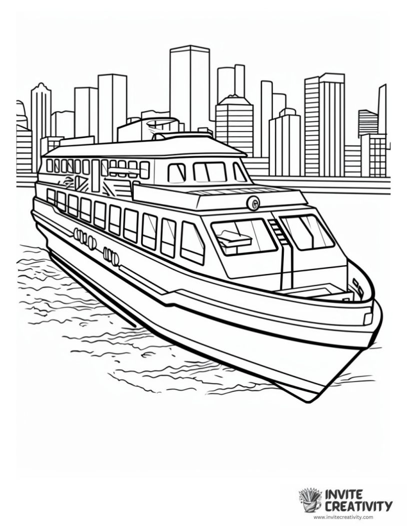 ferry coloring page