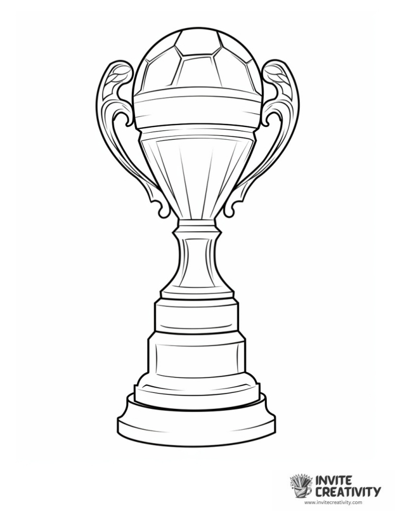 fifa world cup trophy coloring page