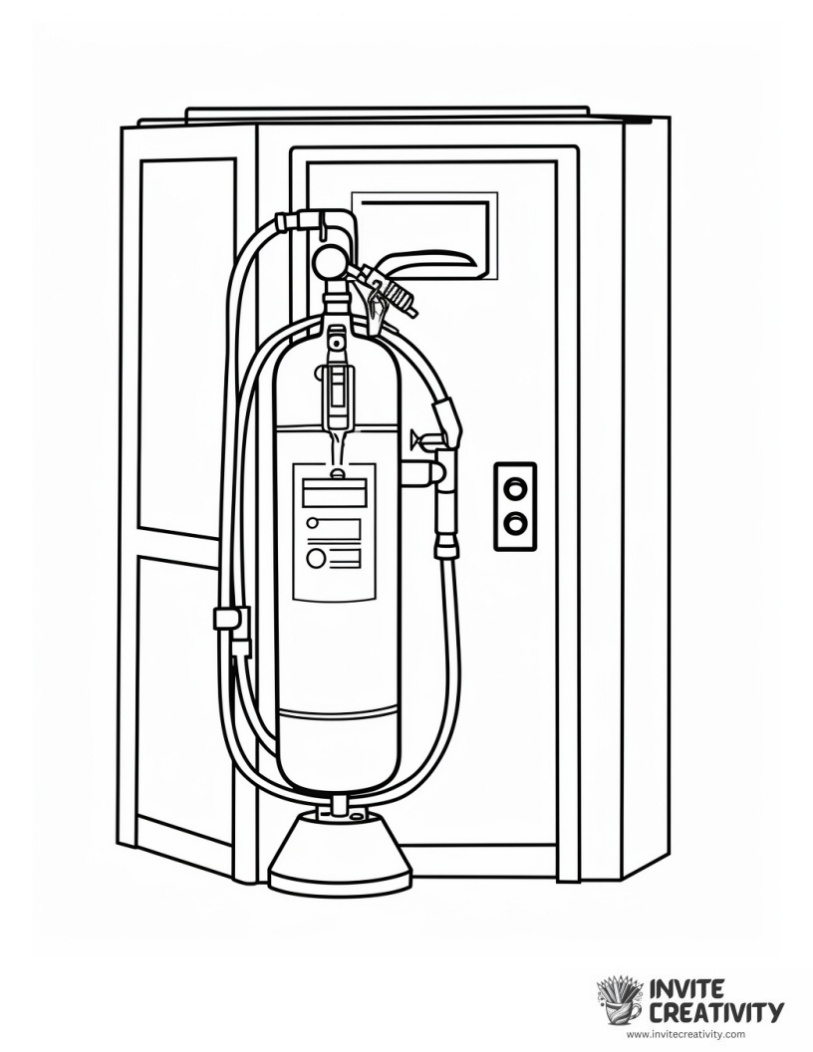 fire extinguisher coloring sheet
