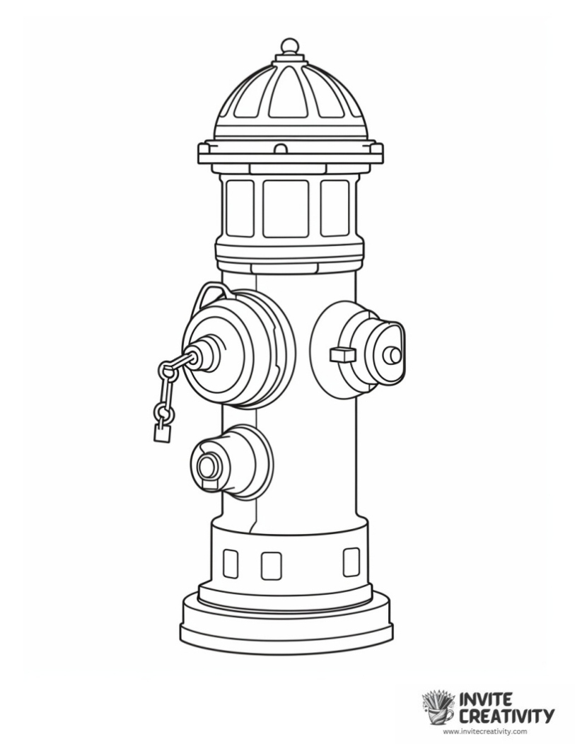 fire hydrant coloring book page