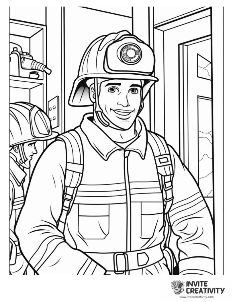 fire prevention page to color