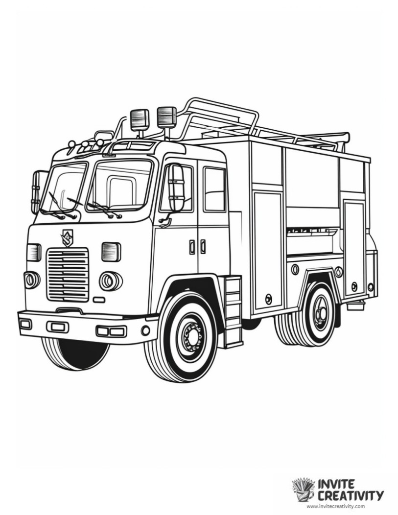 fire truck page to color
