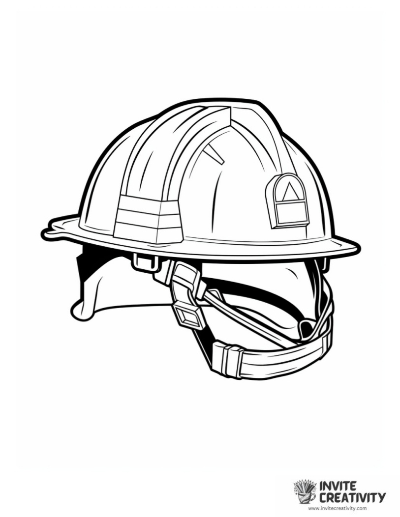 firefighter helmet coloring page