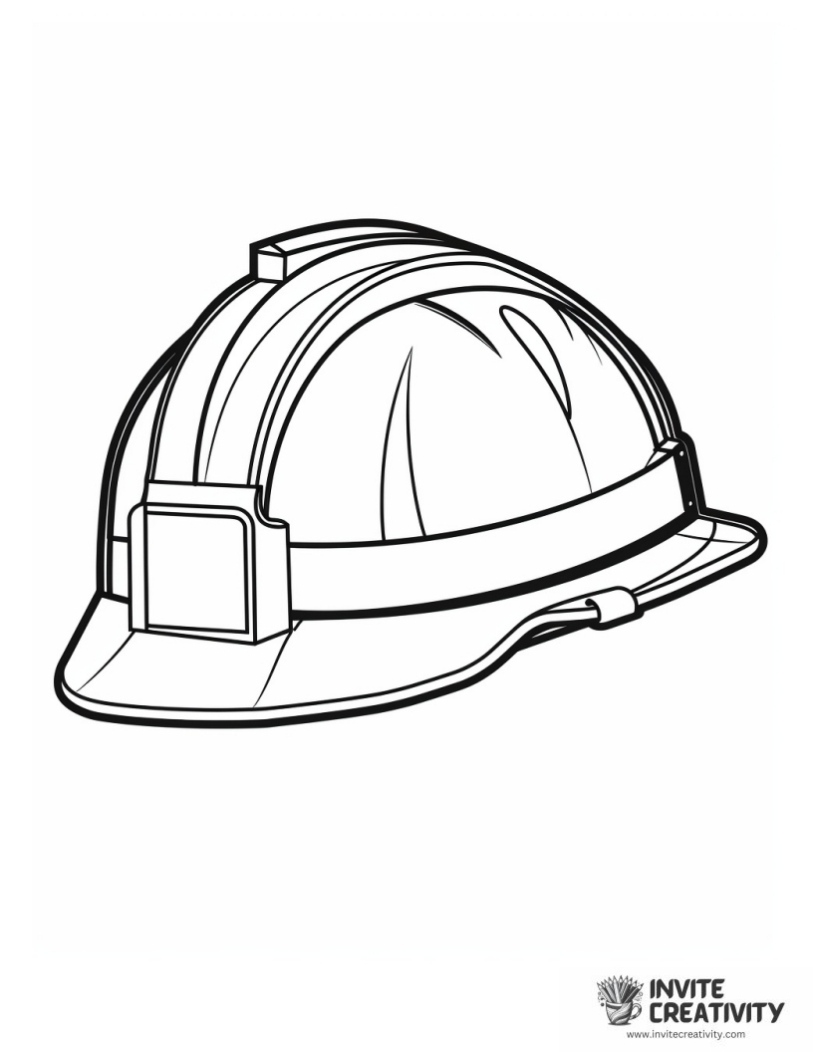 firefighter helmet preschool coloring page