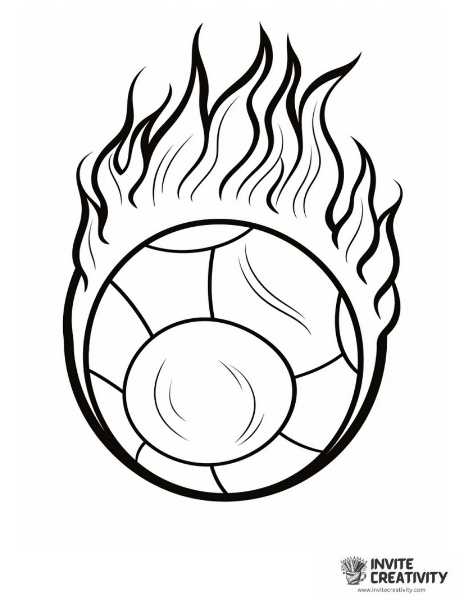Flaming Volleyball