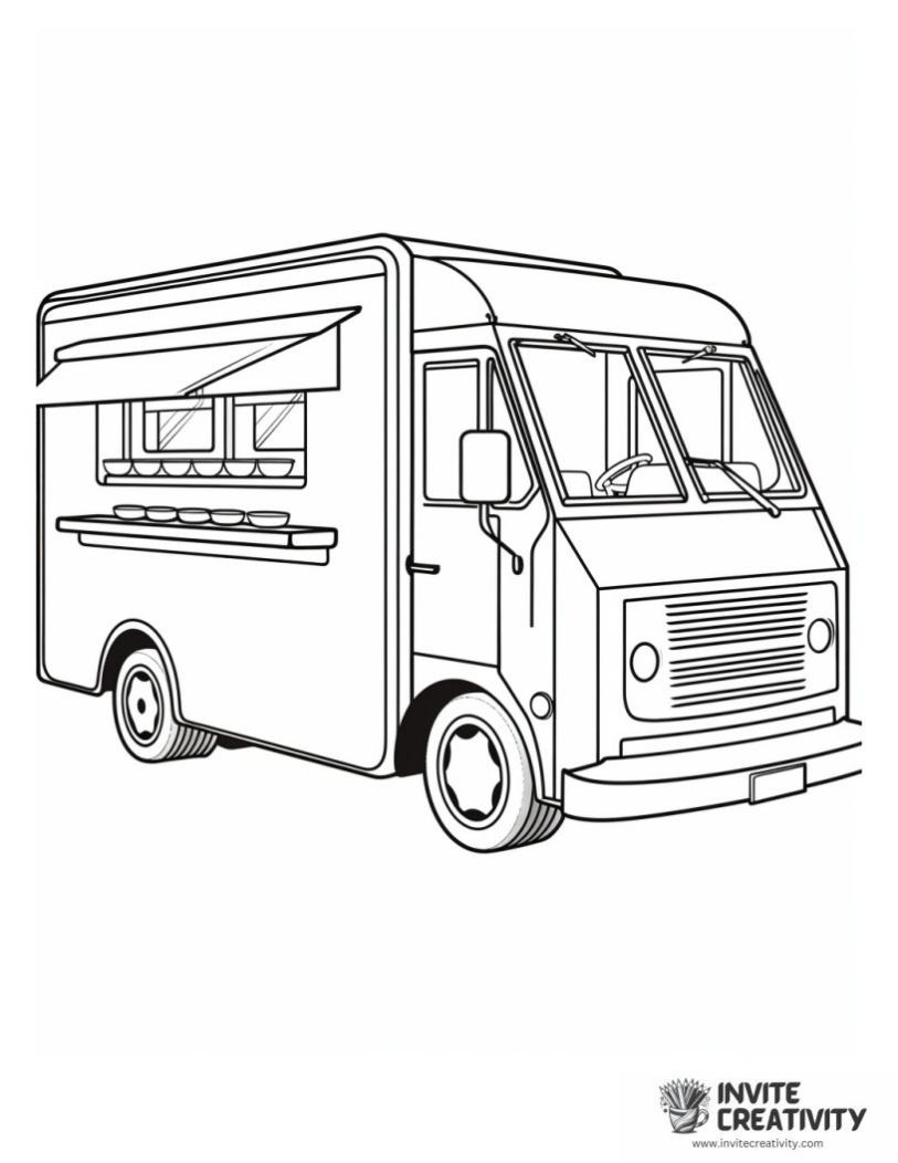 food truck coloring sheet