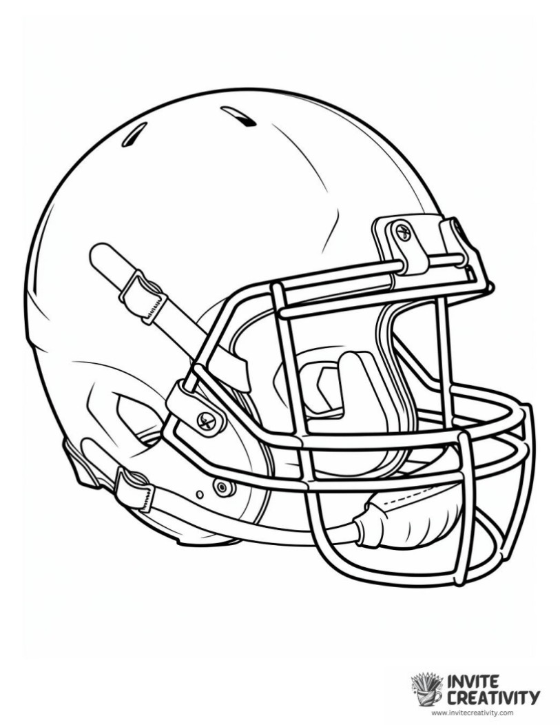 football helmet easy to color