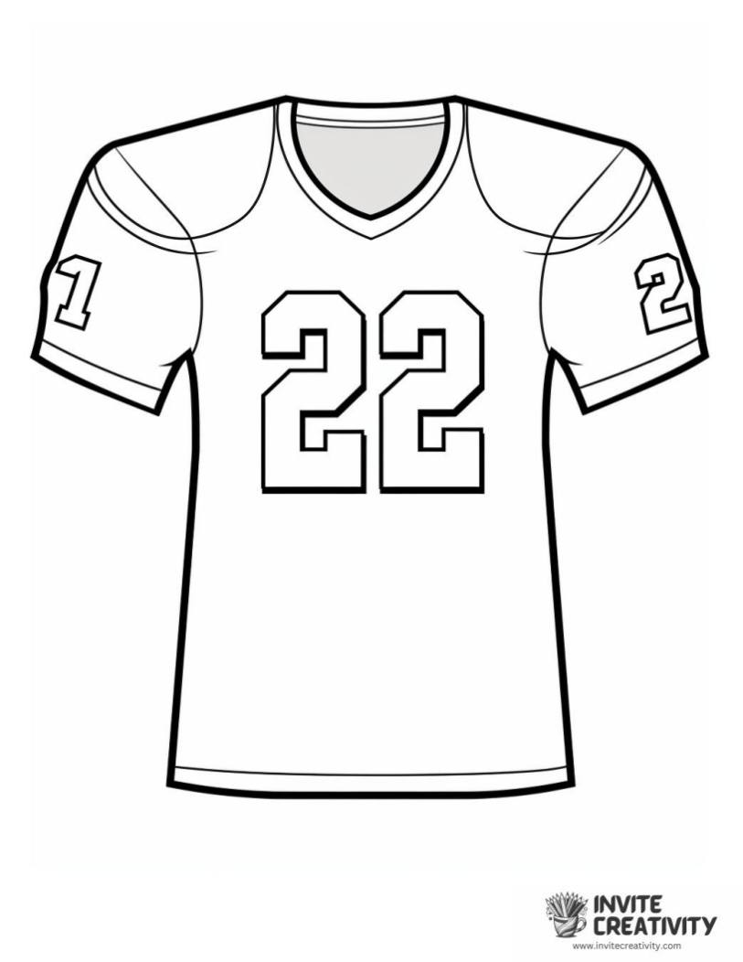 football team jersey coloring book page