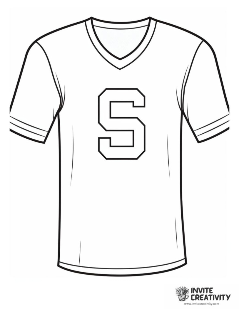 football uniform coloring sheet