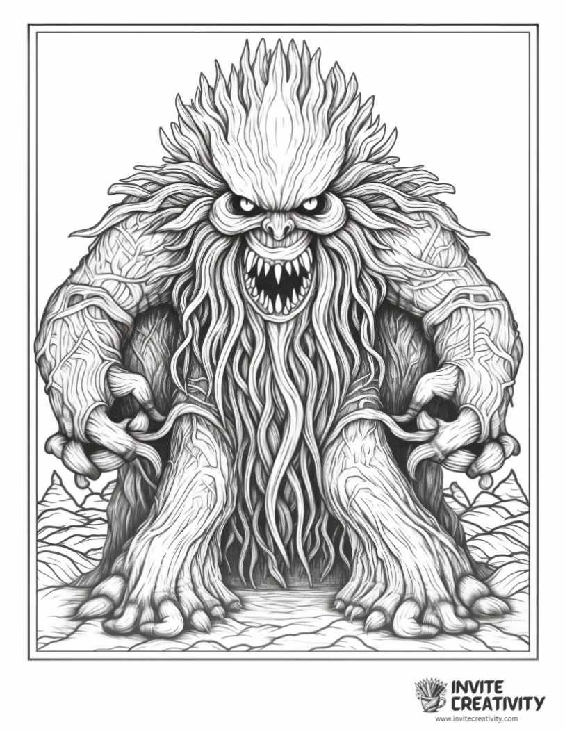 fouke monster coloring page for adults