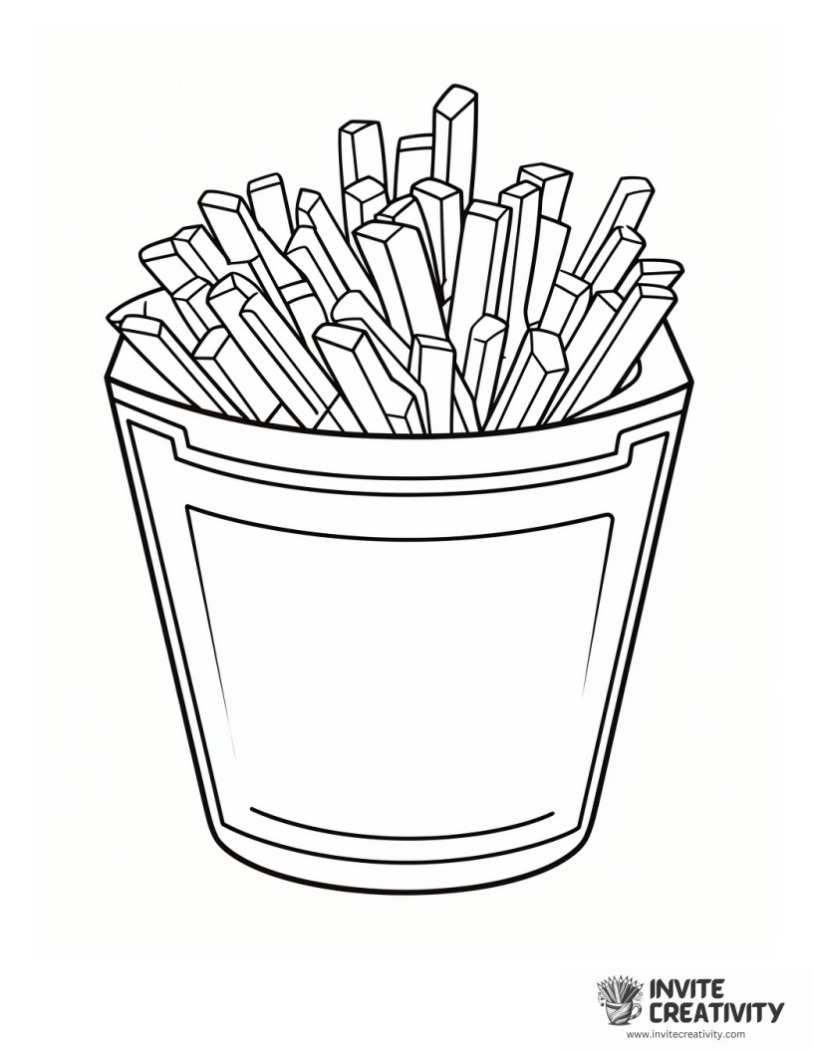 french fries coloring page