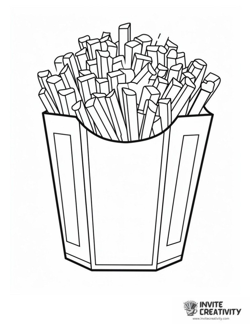 french fries coloring sheet