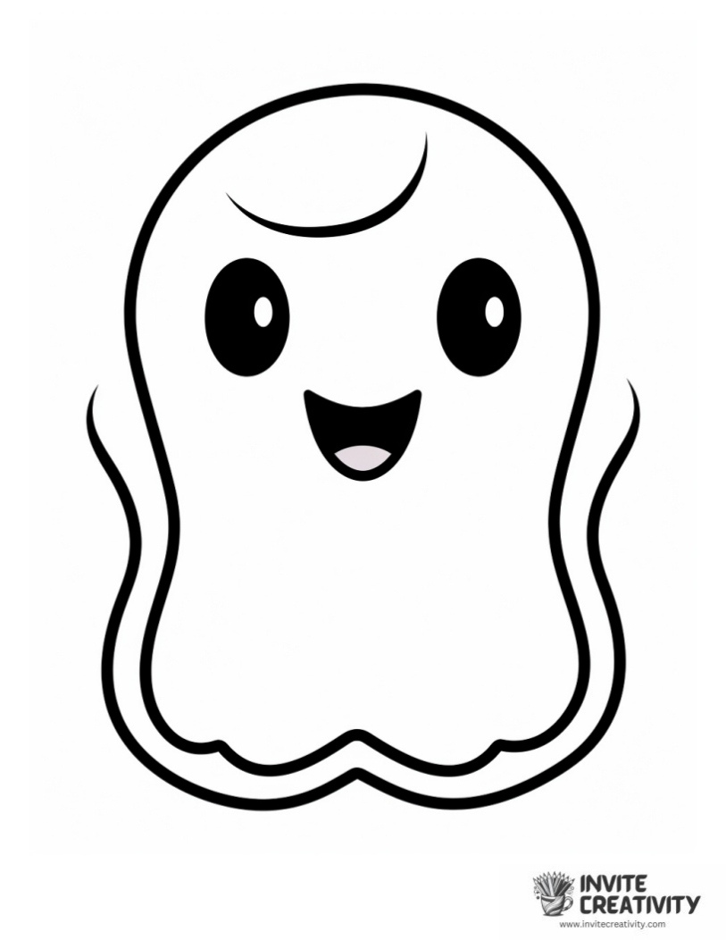 friendly ghost Coloring page