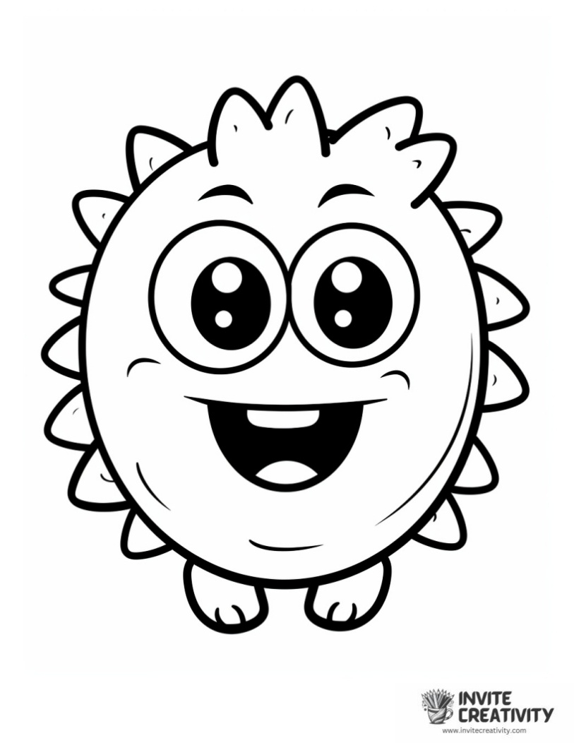friendly monster coloring sheet