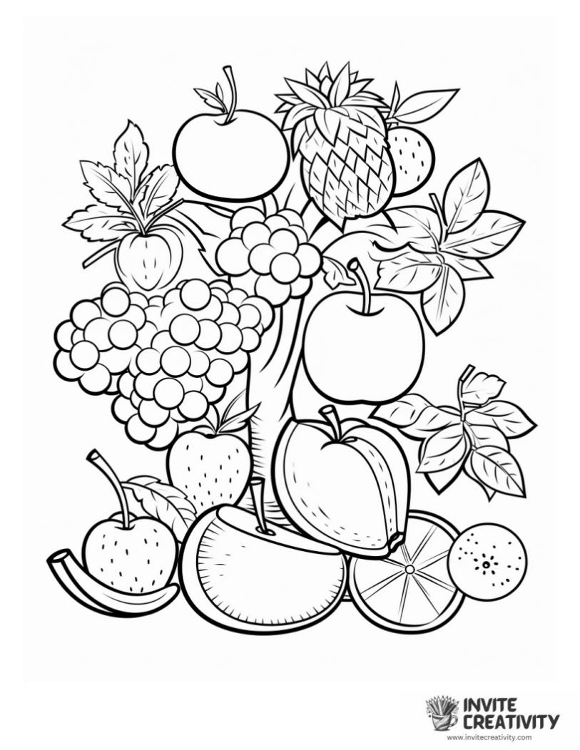 fruit coloring sheet