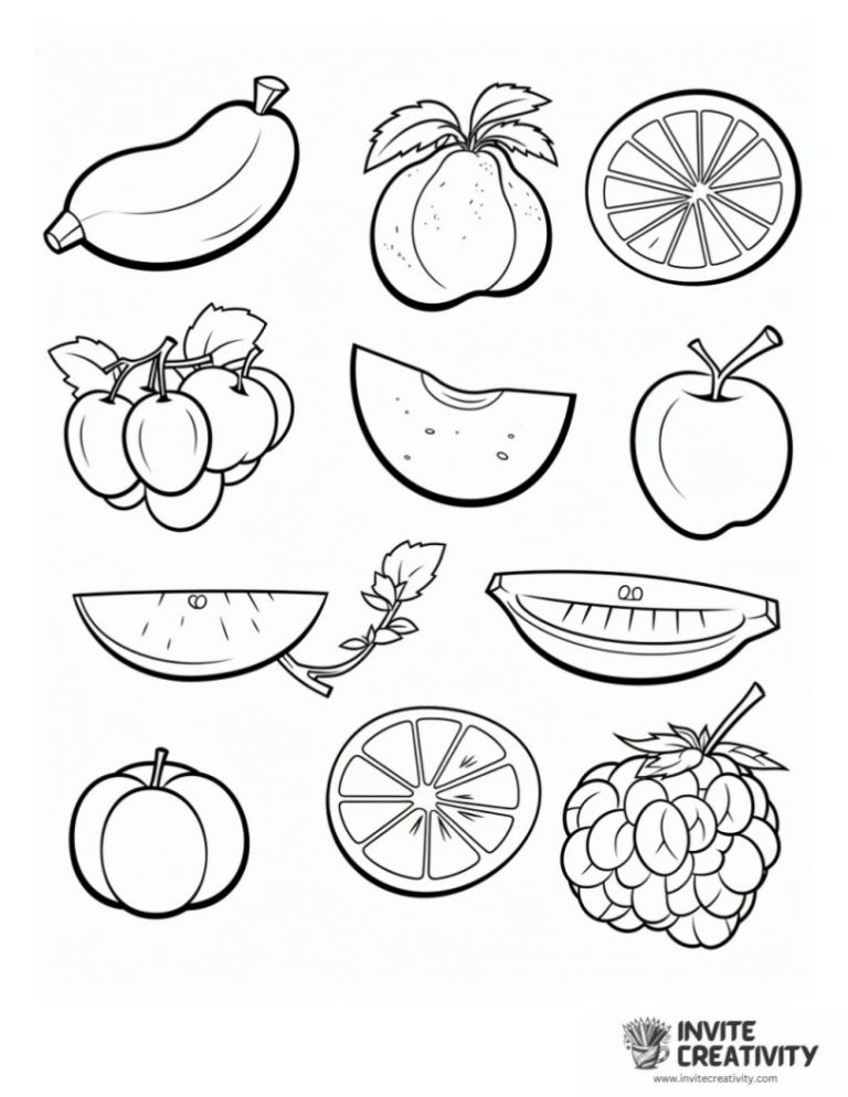 Fruit Coloring Pages (Free Printable PDFs) - Invite Creativity
