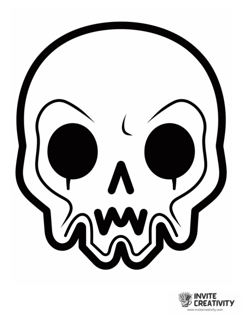 ghost skull Coloring page