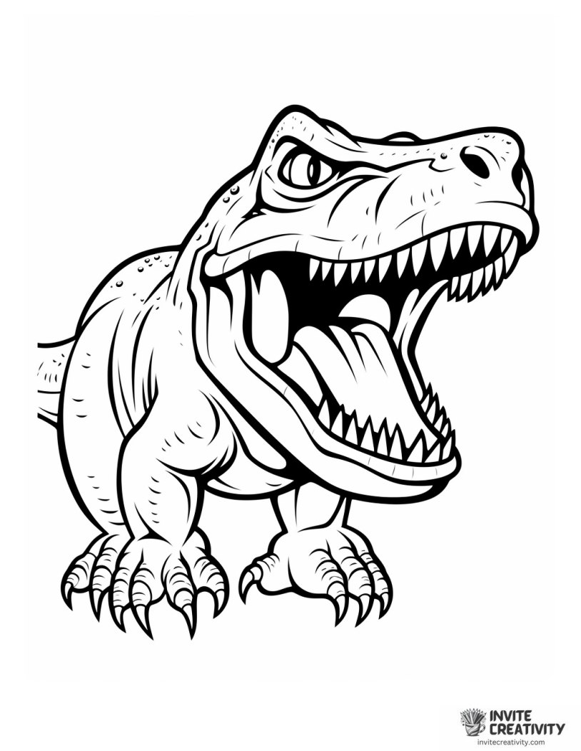 giganotosaurus cartoon to color