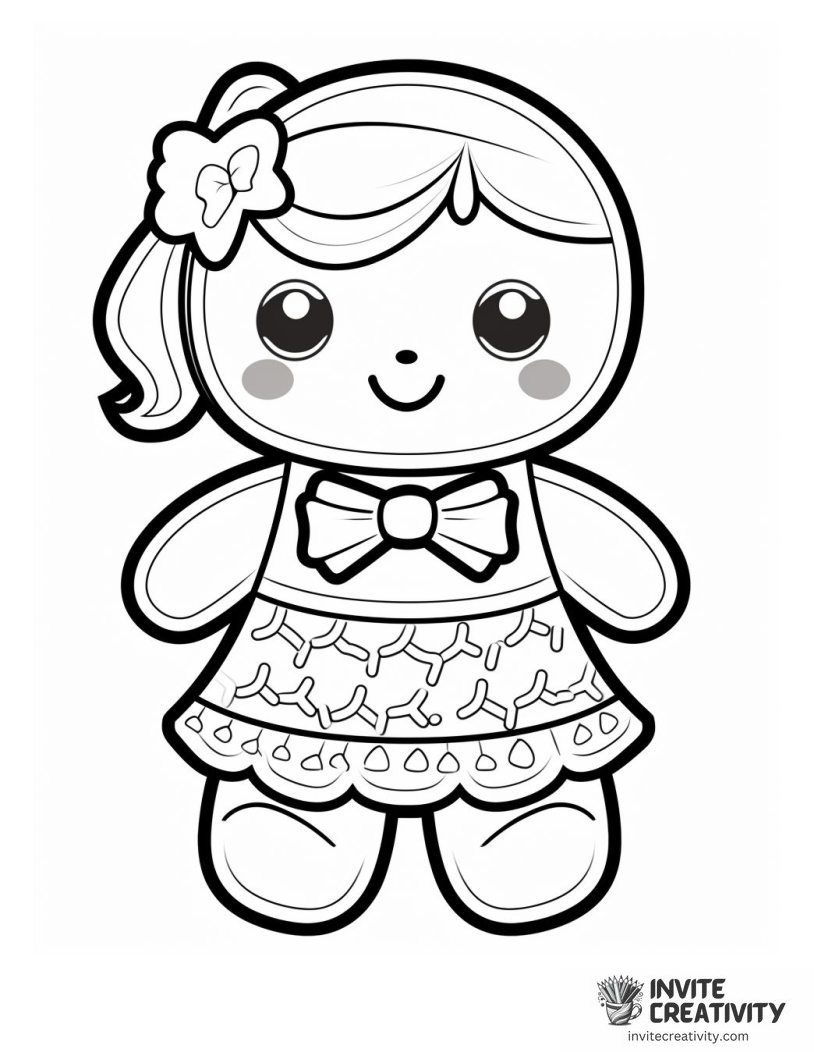 gingerbread baby Coloring page of