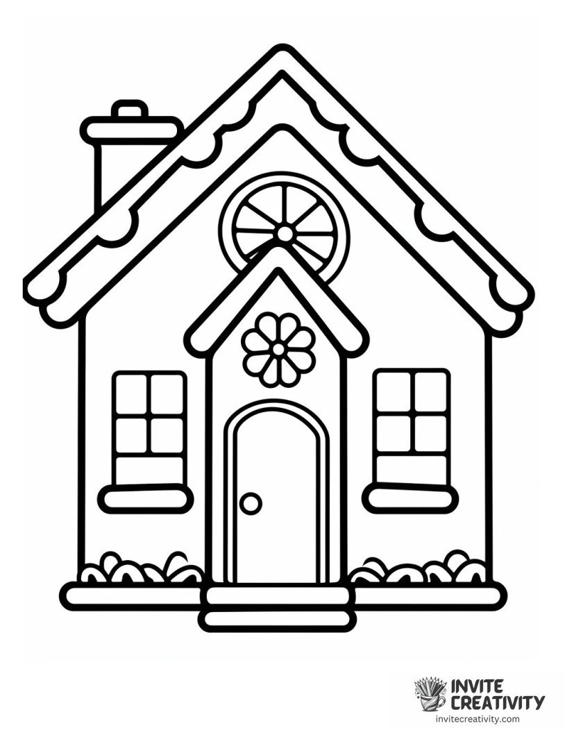 gingerbread house outline