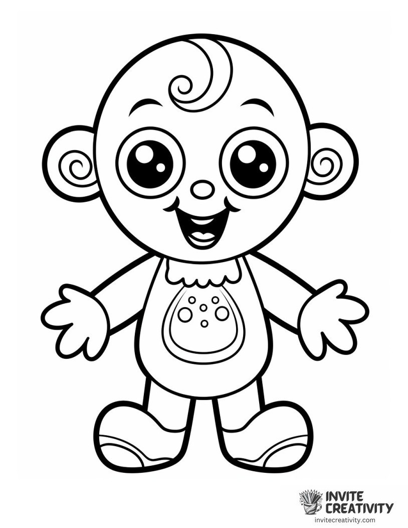 gingerbread man with big eyes Coloring page