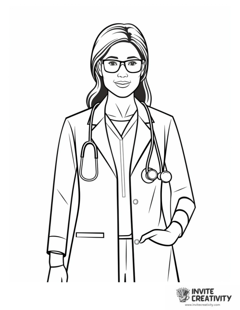 girl doctor coloring sheet