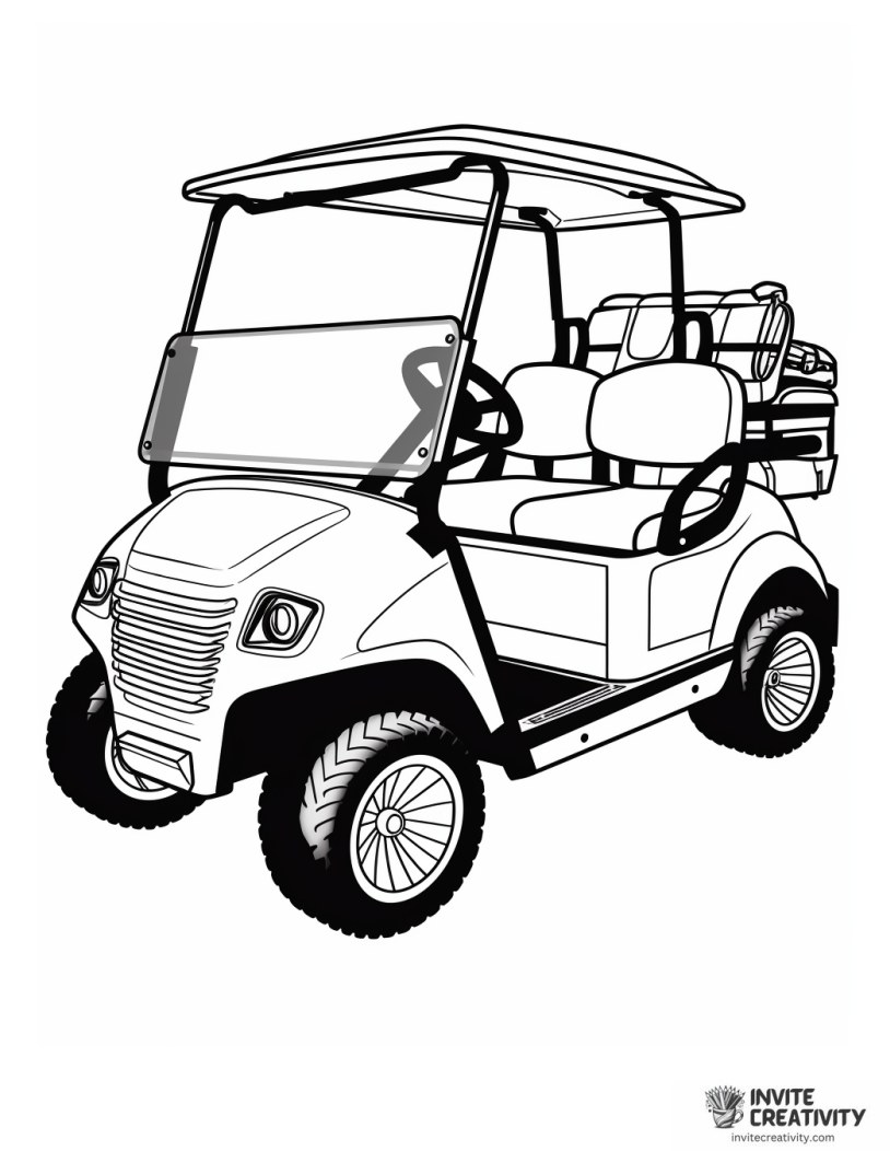 golf cart coloring sheet