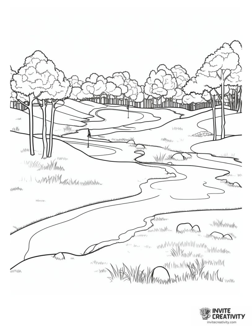 golf coloring page
