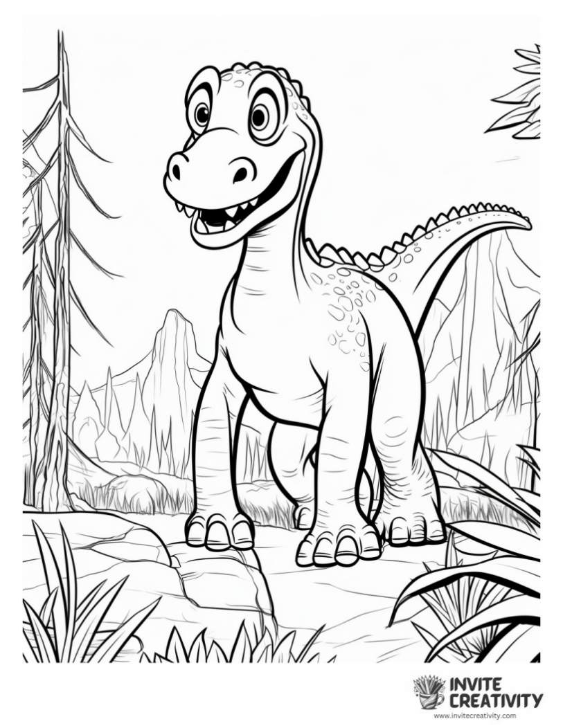 good dinosaur for kids to color
