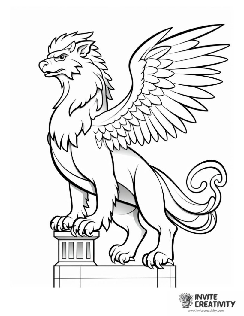 griffin coloring book page