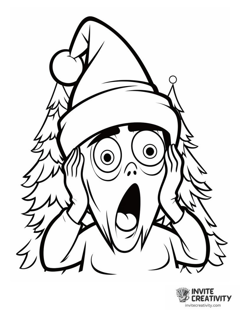 grinch listening Coloring page