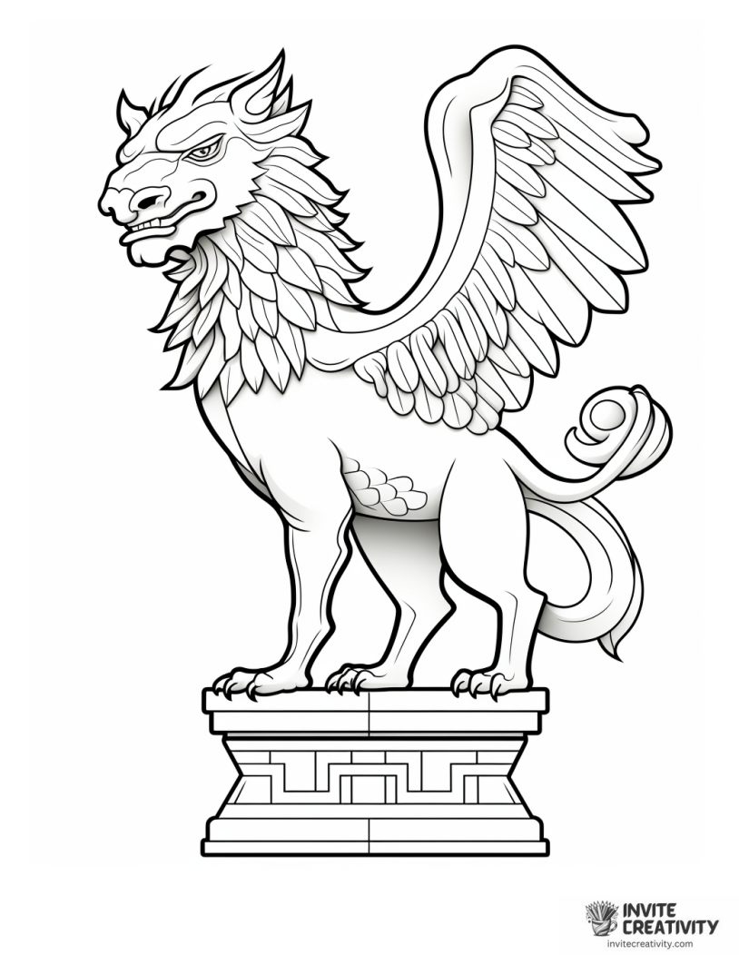 gryphon coloring page