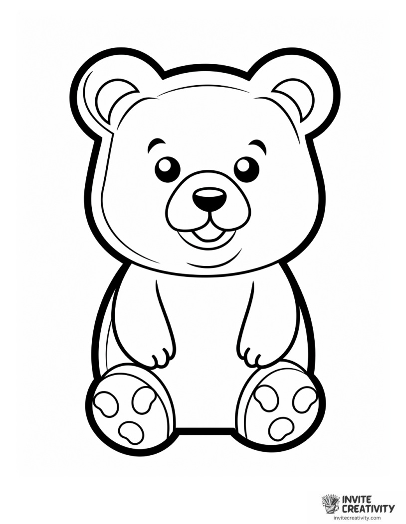 gummy bear sweets coloring page