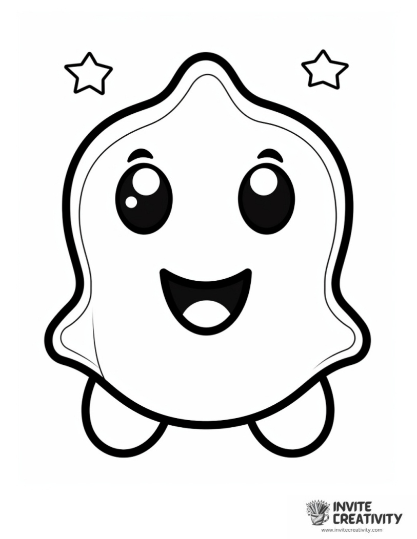 happy ghost Coloring sheet