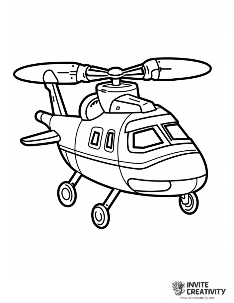 helicopter for toddlers easy to color