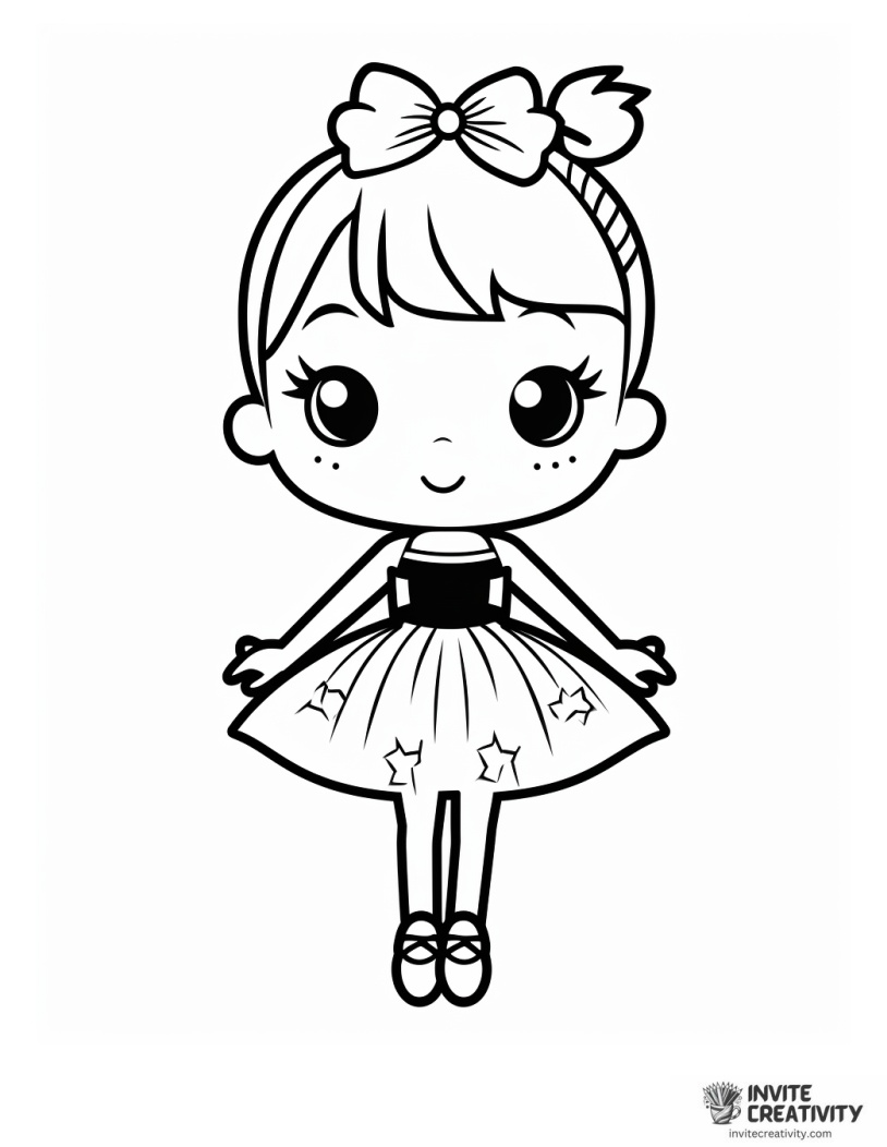 hello kitty ballerina coloring page