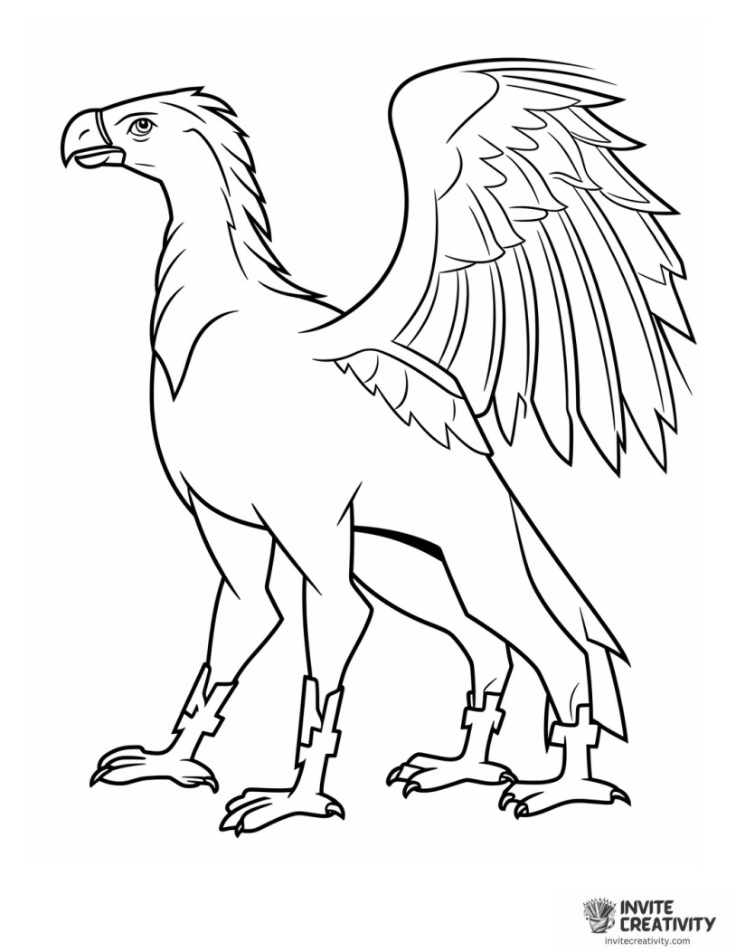 hippogriff easy to color
