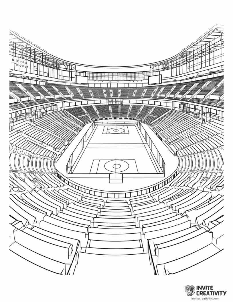hockey arena coloring page