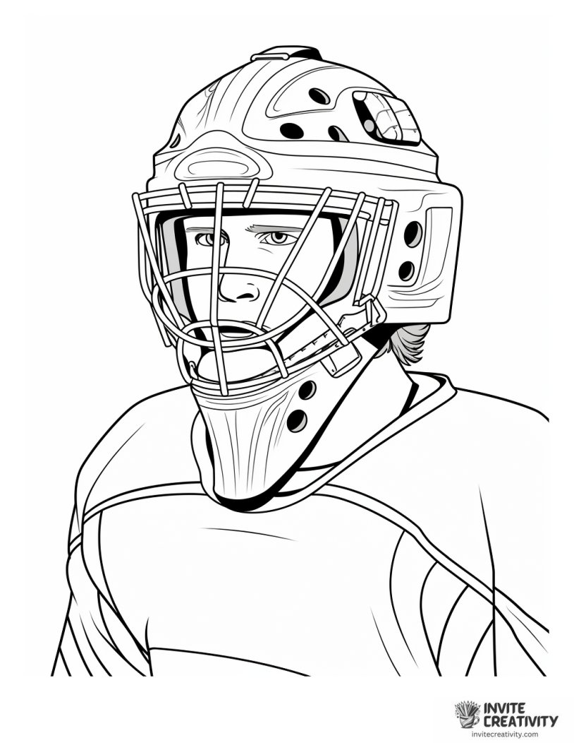hockey coloring page