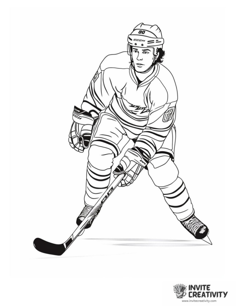 hockey coloring sheet