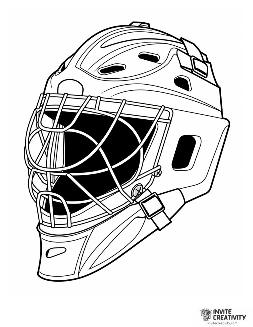 hockey goalie mask coloring sheet