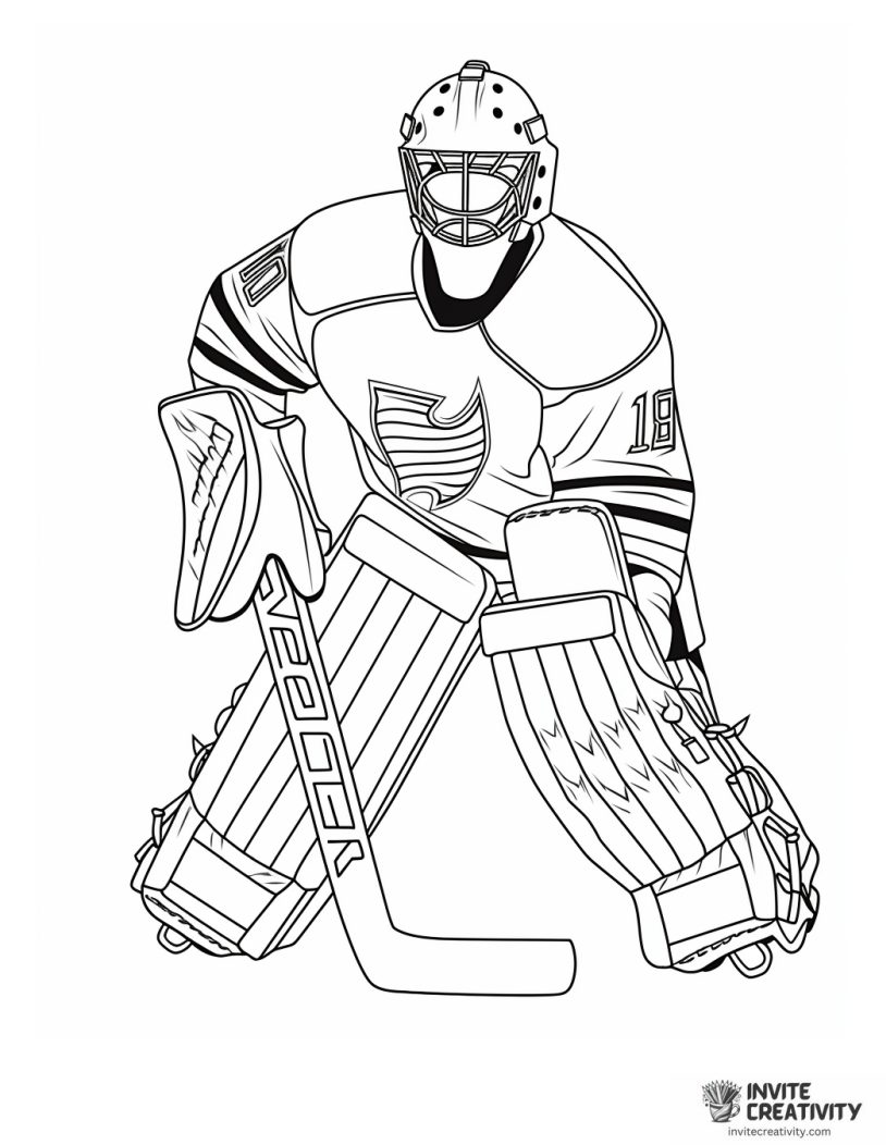 hockey goalie to color
