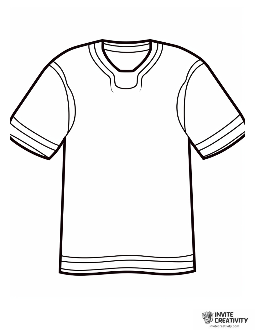 hockey jersey template to color