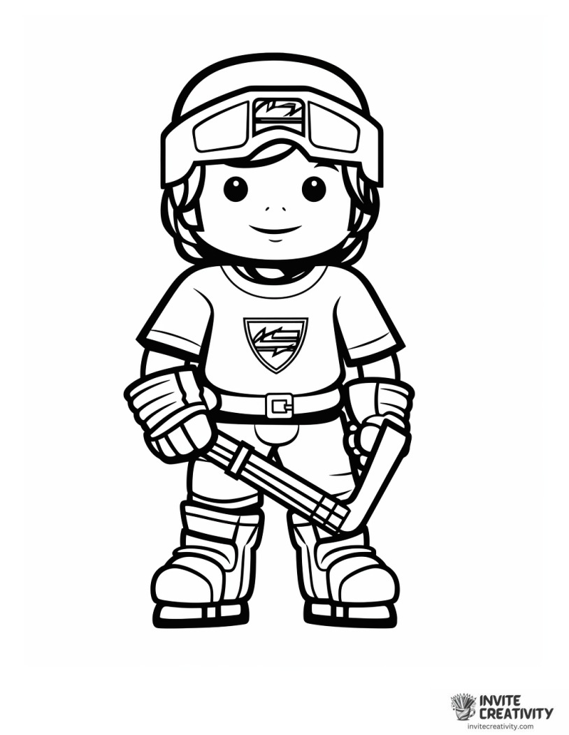 hockey mascot coloring page