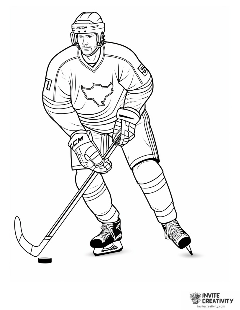 hockey player to color