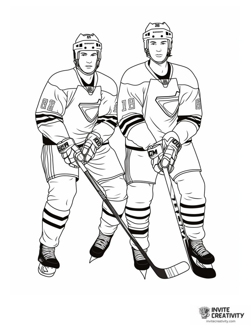 hockey team celebration coloring sheet