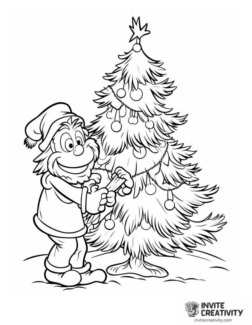 how the grinch stole christmas Coloring page of