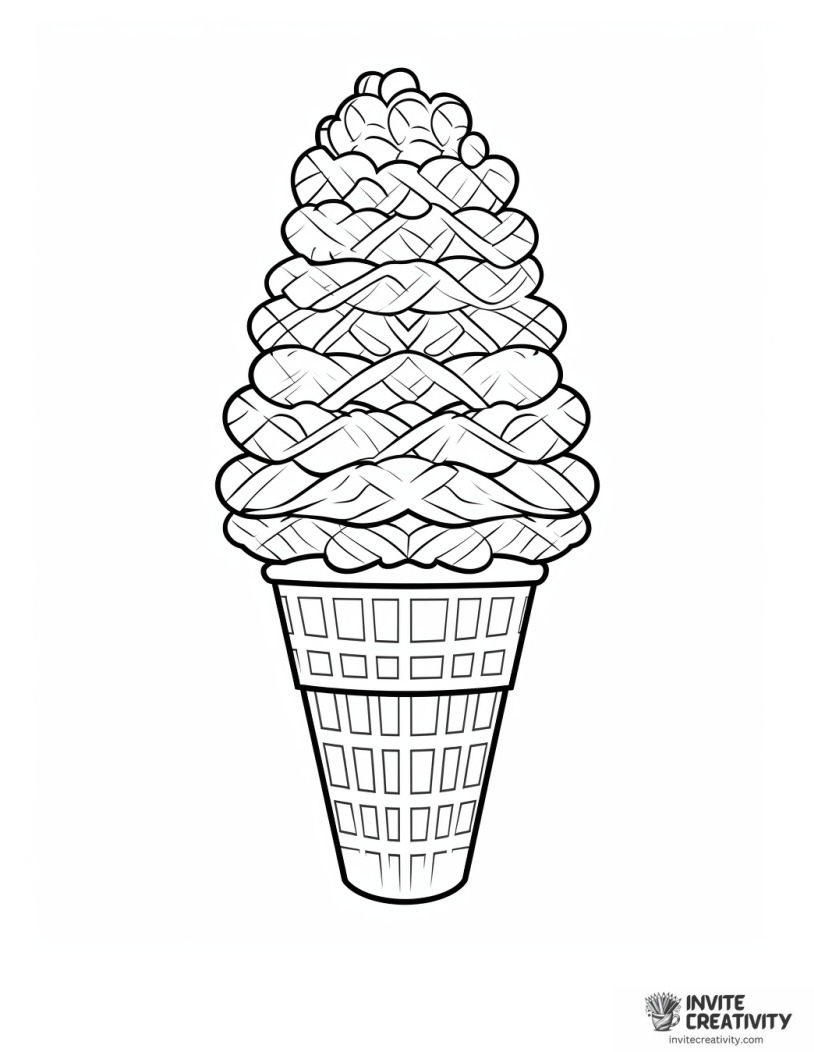ice cream cone to color