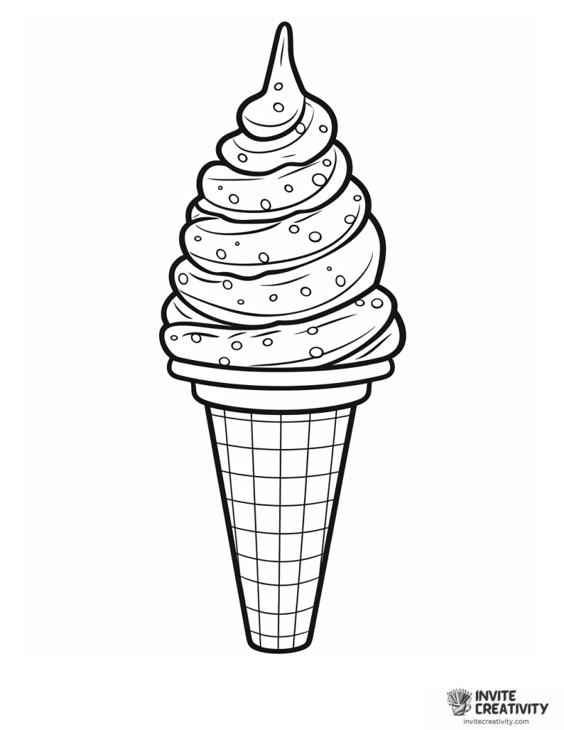 ice cream in a cone simple
